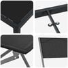 vidaXL Garden Dining Set Folding 5 pcs Black Powder-Coated Steel