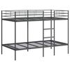 vidaXL Bunk Bed without Mattress Black 107x203 cm Steel