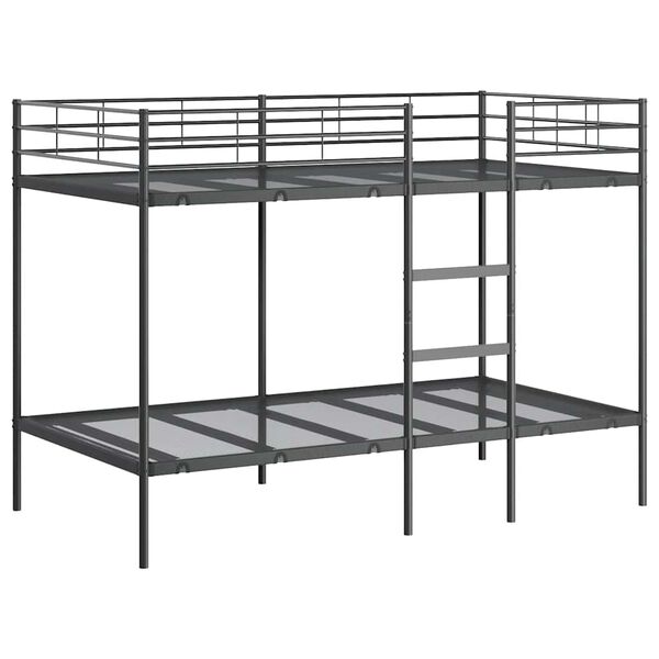 vidaXL Bunk Bed without Mattress Black 107x203 cm Steel