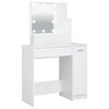 vidaXL Dressing Table with LED White 86,5x35x136 cm