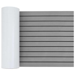 vidaXL Boat Mat Striped Light Grey and Black 240 x 60 cm EVA