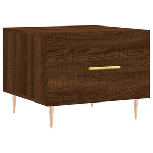 vidaXL Coffee Table Brown Oak 50x50x40 cm Engineered Wood