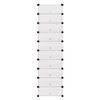 vidaXL Interlocking Shoe Organiser with 10 Compartments White