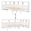 vidaXL Bookcase Bed without Mattress White 120x190 cm Solid Wood Pine