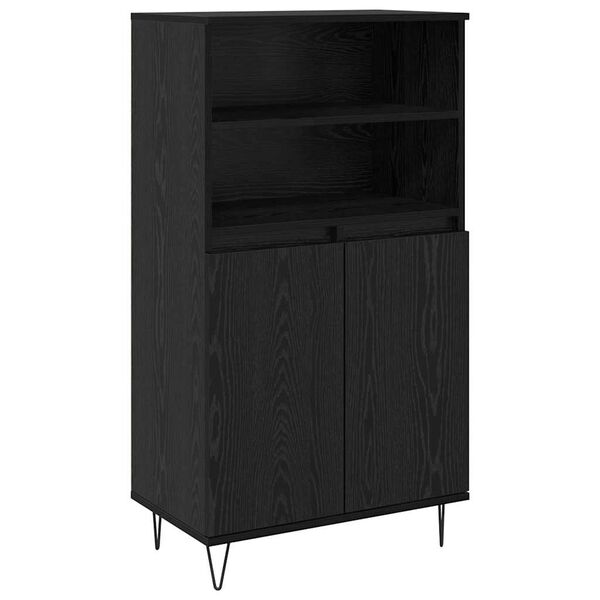 vidaXL Highboard Black 60 x 36 x 110 cm Engineered wood