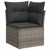 vidaXL 10 Piece Garden Sofa Set with Cushions Grey Poly Rattan Acacia