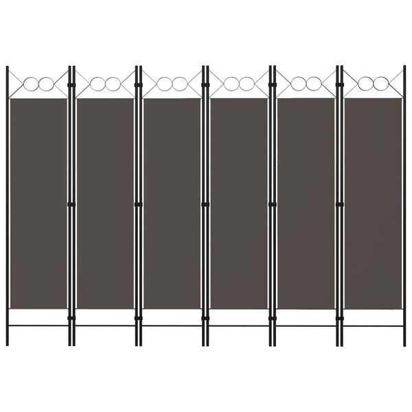 vidaXL 6-Panel Room Divider Anthracite 240x180 cm