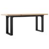 vidaXL Coffee Table O-Frame 110x40x45.5 cm Solid Wood Pine and Steel