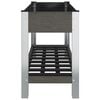 vidaXL Garden Raised Bed with Shelf Grey 100x50x75 cm WPC
