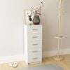 vidaXL Tall Chest of Drawers Engineered Wood 41x35x106 cm White