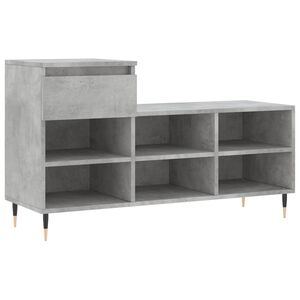 vidaXL Shoe Cabinet Concrete Grey 102x36x60 cm Engineered Wood