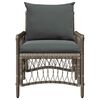 vidaXL Garden Chair Grey 60 x 70 x 78cm Poly Rattan