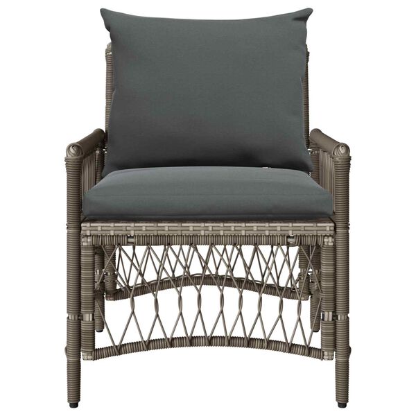 vidaXL Garden Chair Grey 60 x 70 x 78cm Poly Rattan