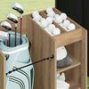 vidaXL Golf Cabinet with Wheel Plain Artisan Oak 65 x 45 x 98 cm