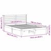 vidaXL Bed Frame with Headboard White 120 x 190 cm Solid Pine Wood