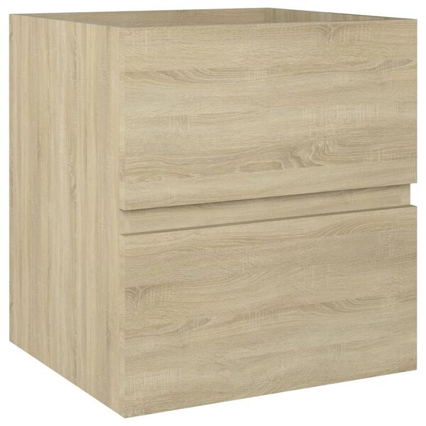 vidaXL Sink Cabinet with Built-in Basin Sonoma Oak Engineered Wood