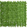 vidaXL Balcony Privacy Screen with Green Leaves 300x150 cm