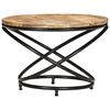 vidaXL Coffee Table Black 60x60x40 cm Solid Rough Mango Wood