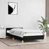 vidaXL Bed Frame without Mattress Black 90x190cm Single Fabric