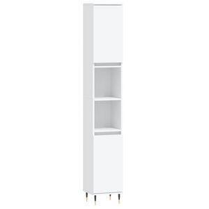 vidaXL Bathroom Cabinet White 30x30x190 cm Engineered Wood