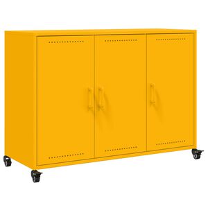 vidaXL Sideboard Mustard Yellow 100.5x39x72 cm Steel