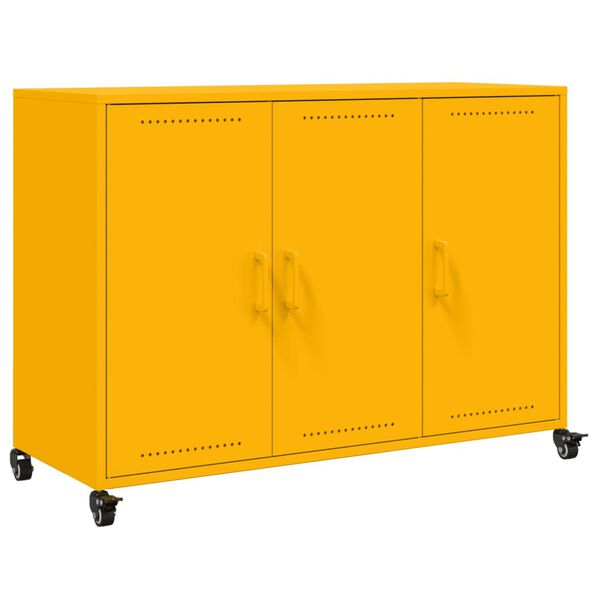 vidaXL Sideboard Mustard Yellow 100.5x39x72 cm Steel