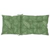 vidaXL Garden Highback Chair Cushions 2 pcs Leaf Pattern 120x50x7 cm Fabric