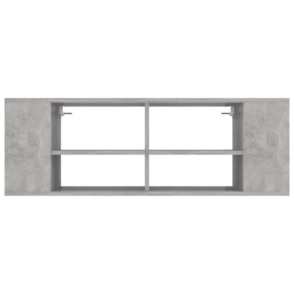 vidaXL Wall-Mounted TV Cabinet Concrete Grey 102x35x35 cm Engineered Wood