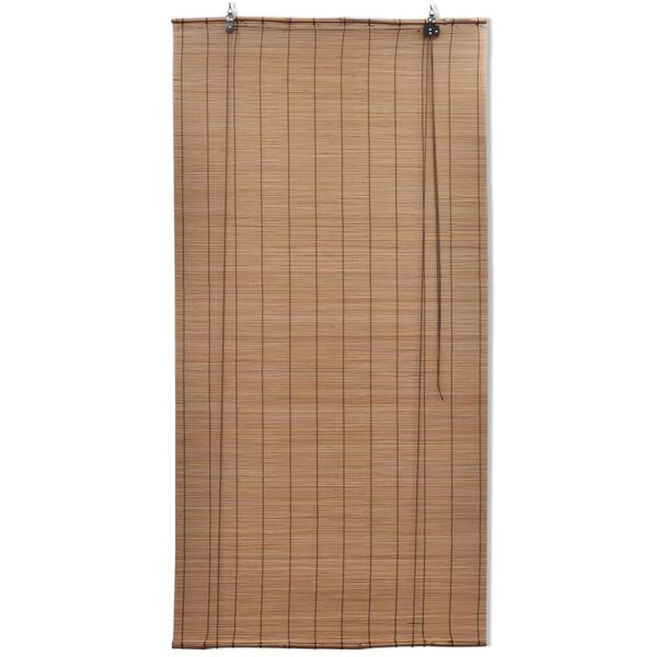 vidaXL Bamboo Roller Blinds 2 pcs 100 x 160 cm Brown