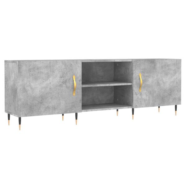 vidaXL TV Cabinet Concrete Grey 150x30x50 cm Engineered Wood
