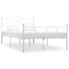 vidaXL Bed Frame without Mattress White Metal 120x200 cm