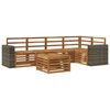 vidaXL Outdoor Sofa Set 6 pcs Natural Polyester