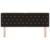 vidaXL LED Headboard with LED Strip Lights Black 160 cm Polyester