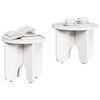 vidaXL Coffee Table 2 pcs White Solid Pine wood