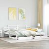 vidaXL Daybed with Trundle and Drawers without Mattress White 90x200 cm