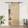 vidaXL Sliding Door ORKDAL Brown 83 x 232 cm Solid Pine Wood