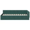 vidaXL Corner Bed Frame Dark Green 90 cm x 190 cm Velvet