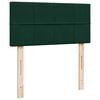 vidaXL Box Spring Bed with Mattress Dark Green 90x200 cm Velvet