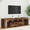 vidaXL TV Cabinet with LED Lights Smoked Oak 140x36.5x40 cm