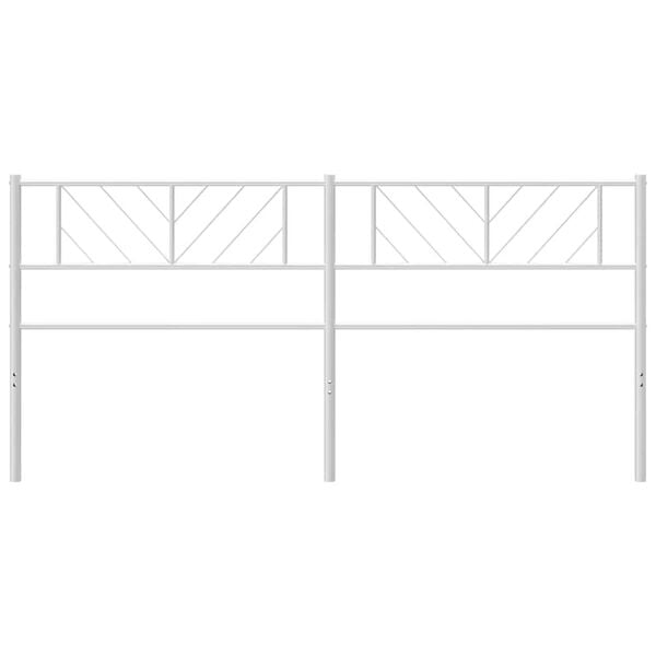 vidaXL Metal Replace Headboard White 180 cm