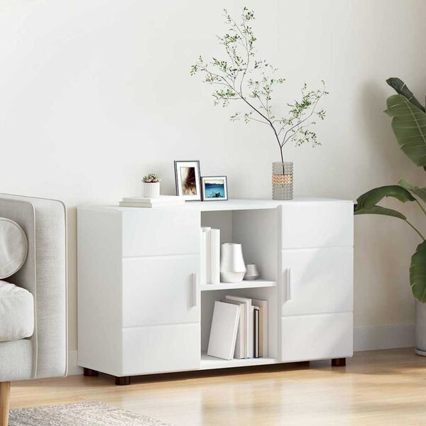 vidaXL Sideboard with Door White 88.5 x 30.5 x 55.5 cm Engineered Wood
