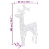 vidaXL Reindeer Christmas Decorations 3 pcs 60x16x100 cm Acrylic