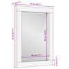 vidaXL Bathroom Mirror Walnut 50 x 70 x 3 cm Solid Mango Wood