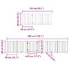 vidaXL Dog Gate with Door Foldable 15 Panels 750 cm Poplar Wood