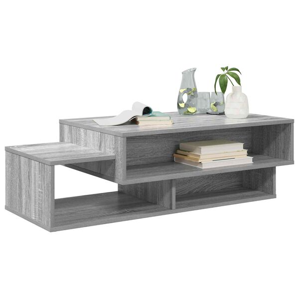 vidaXL Coffee Table Grey Sonoma 105 x 50 x 32.5 cm Engineered Wood