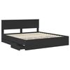 vidaXL Bed Frame with Drawer Black 180 x 200 cm Engineer Wood