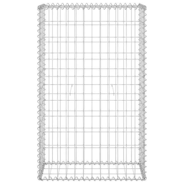 vidaXL Gabion Wall with Covers Galvanised Steel 60x30x100 cm