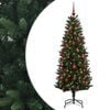 vidaXL Artificial Christmas Tree with Bauble 120 cm 150 LEDs