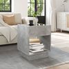 vidaXL Coffee Table with Infinity LED Concrete Grey 40x40x50 cm