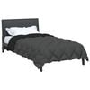 vidaXL Winter Duvet Black and Anthracite 200 x 135 cm Microfiber